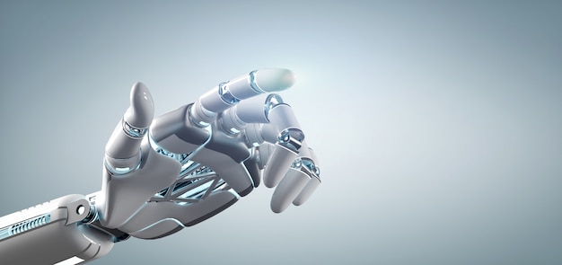 Tay robot Cyborg trên một bộ đồng phục