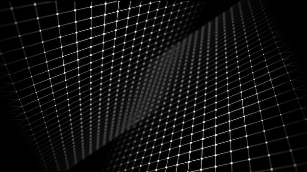 Technological background made of dots and lines Large amount of data 3D rendering