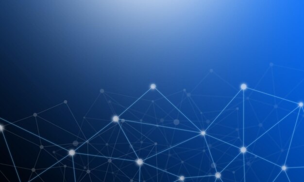 technology abstract connected line dots network background concept