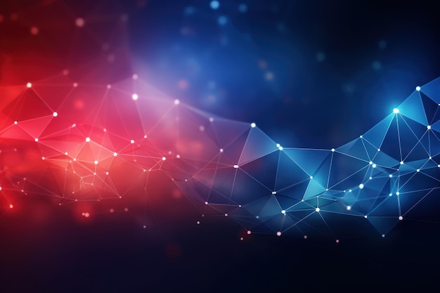 Technology abstract science background with connecting polygon lines design