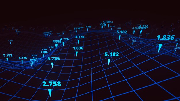 technology and science related concept background with lines and dots 3d rendering