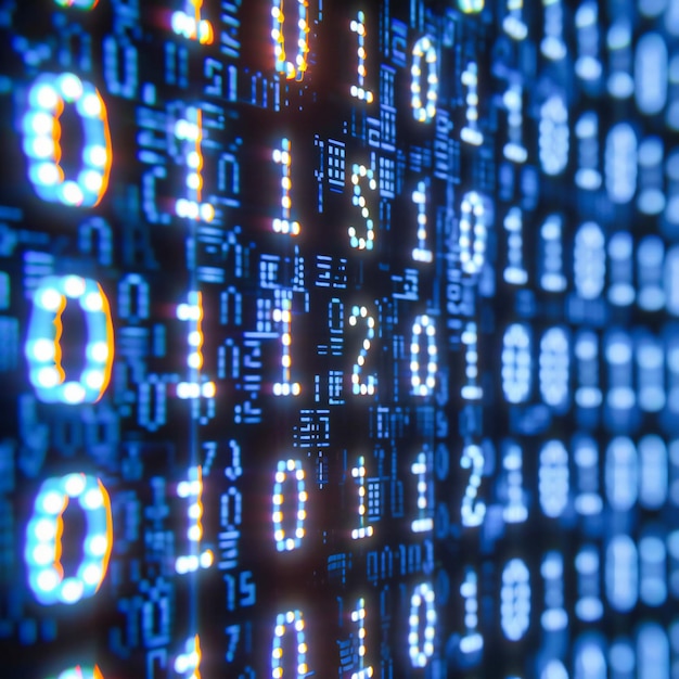 Technology Computer Binary Digit Coding Network Information Security Software Abstract Data Internet Number Cyberspace Communication Tech Background Screen Business Program Matrix