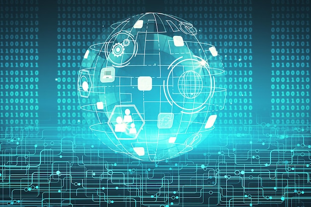 Technology innovation and communication concept