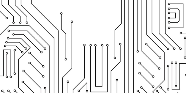 technology style concept circuit board on white background electrical connection system electronic
