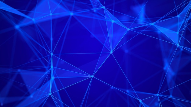 The distribution of triangular shapes in space Network connection structure Big data