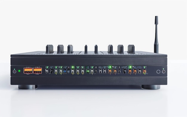 The Essential Computer Server Network Switch On White Background