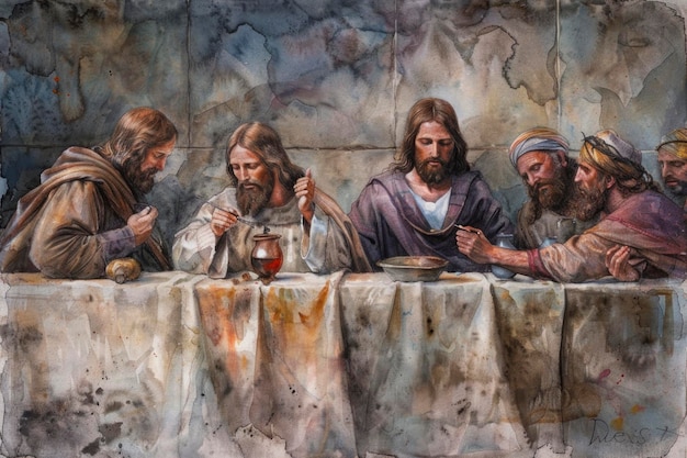 The Last Supper Jesus Maundy Holy Thursday New Testament Generative AI