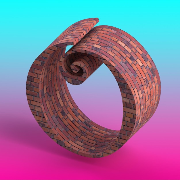 The O alphabet with a unique and interesting texture created using a 3d program