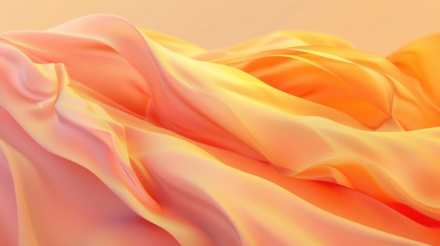 The peach and yellow colors create a serene and elegant artwork with gentle waves AIG62
