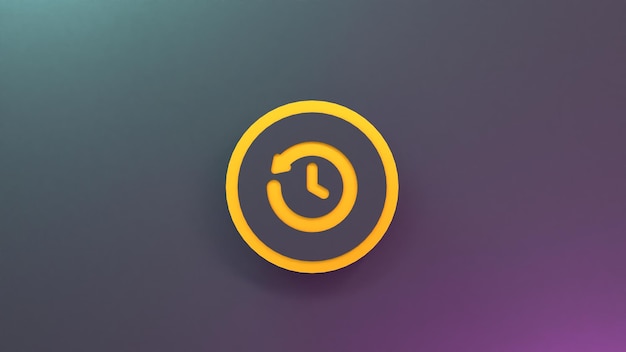 Time icon Clock icon 3d render illustration