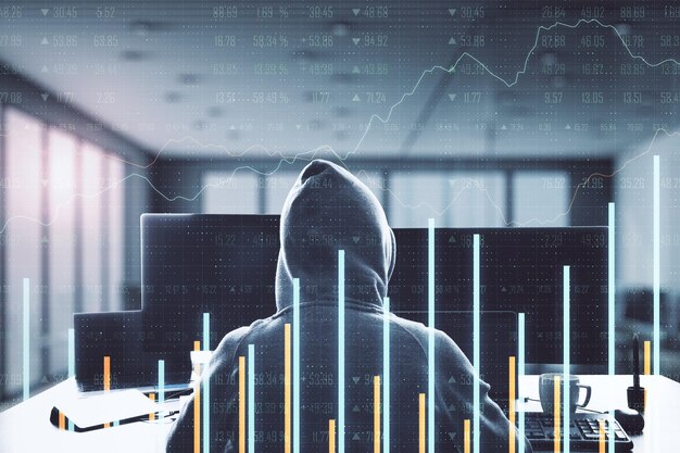 trade and hacking concept