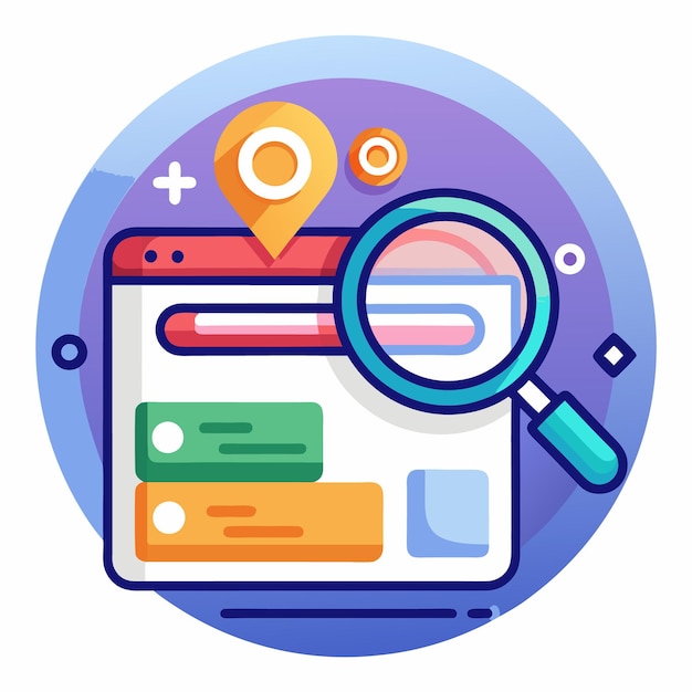 Trang web có kính lúp để tìm kiếm thông tin