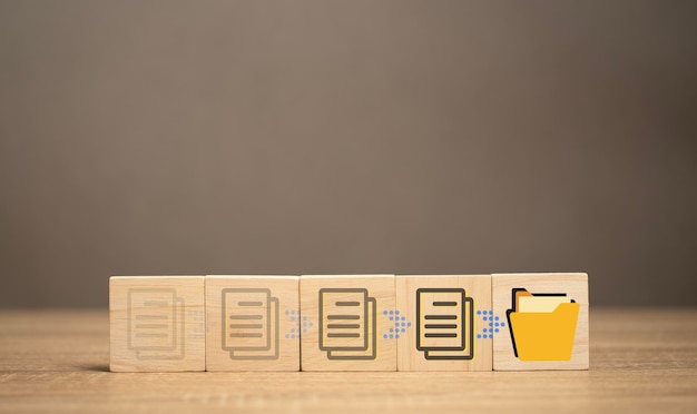 Transfer file concept Icon data transfer between file to keep in the folder Company Backup data Exchange of file Technology data file transfer in network systems Corporate information storage