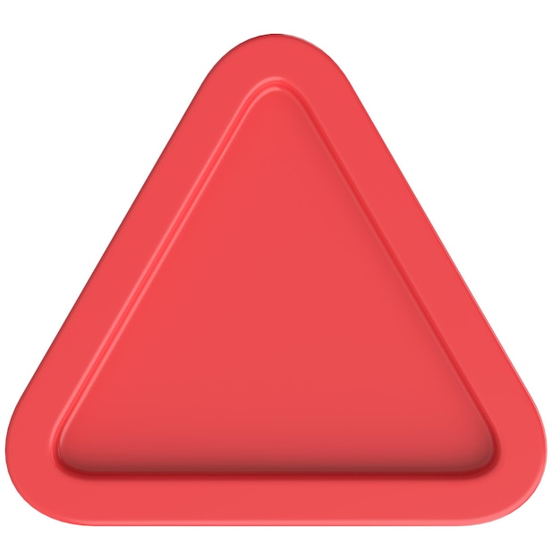 Triangle sign Empty sign 3D illustration