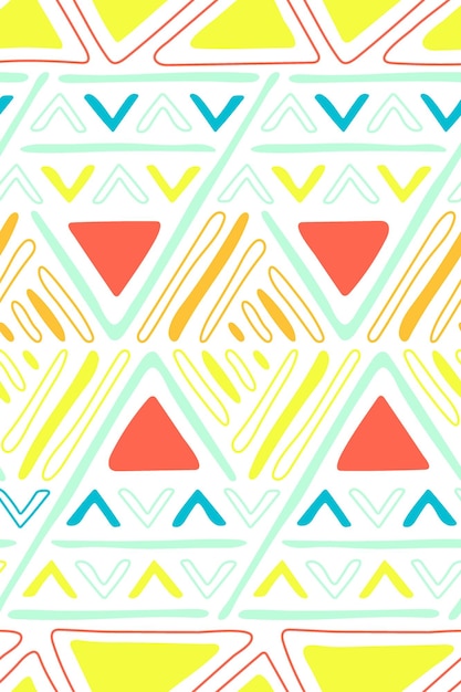 Tribal pattern png transparent background colorful Aztec design