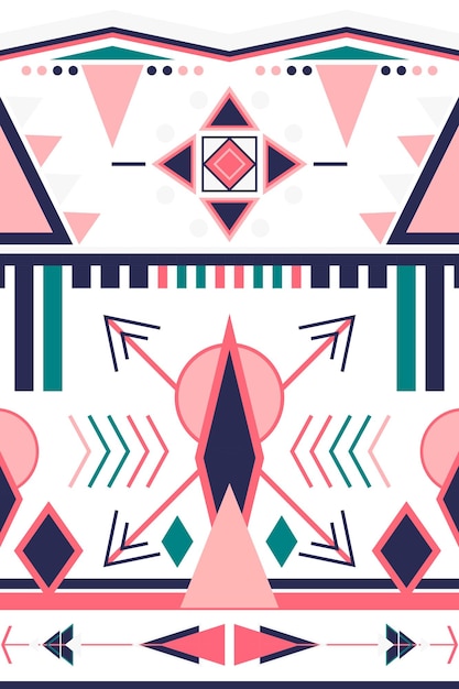 Tribal pattern png transparent background colorful design
