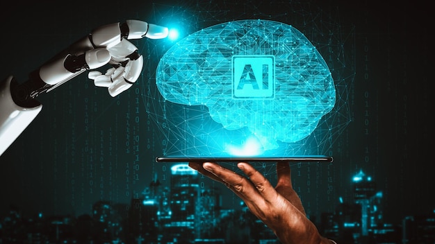 Tương lai XAI trí tuệ nhân tạo và máy học cho robot hoặc cyborg AI droid