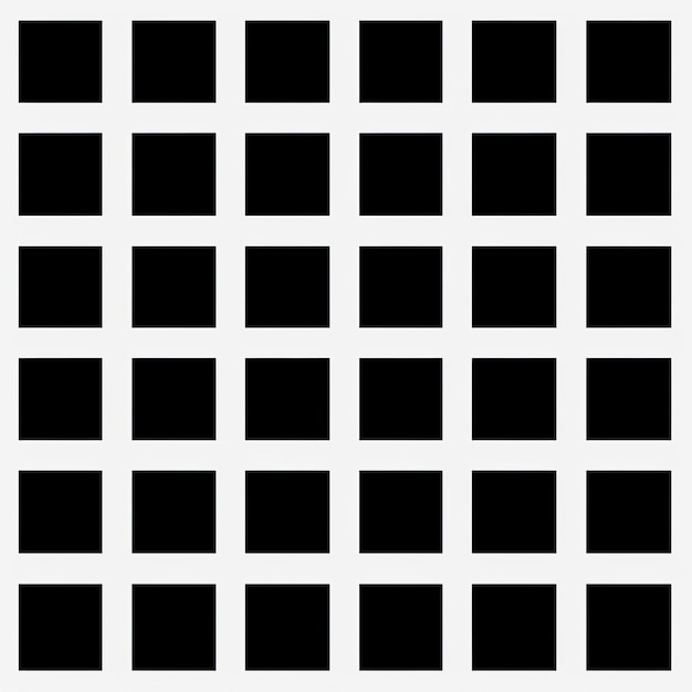Uncanny Valley Realism Black And White Square Grid Pattern
