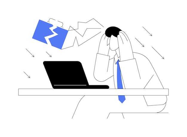 Unemployment abstract concept vector illustration