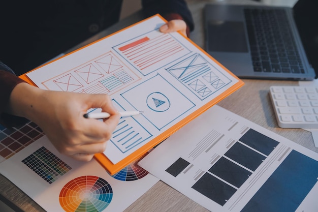 ux ui design process for modish mobile application and website creative prototype of wireframe for professional app developer