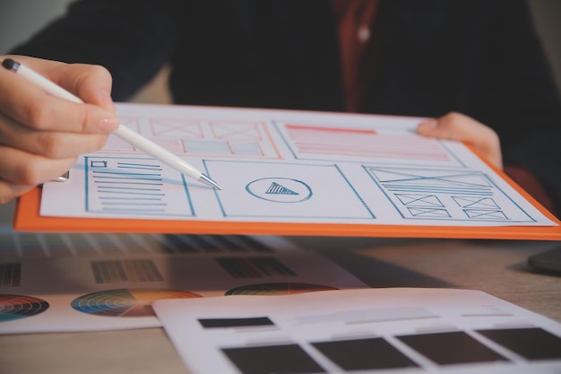 ux ui design process for modish mobile application and website creative prototype of wireframe for professional app developer