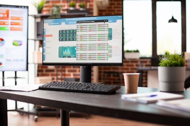 Vacant office with business tech setup