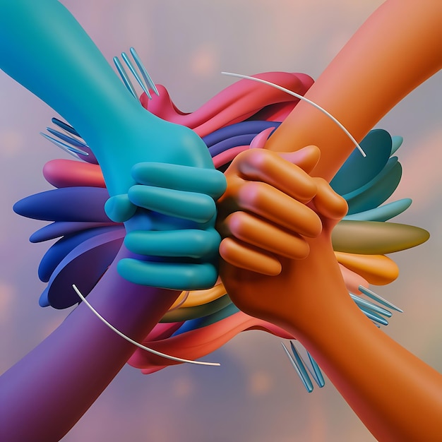 vector friendship day background with handsfriendship