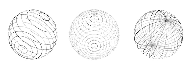 Vector futuristic sphere of particles and lines Network connection big data Abstract technology background