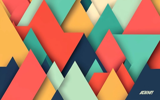 vector retro triangle background ai_generated