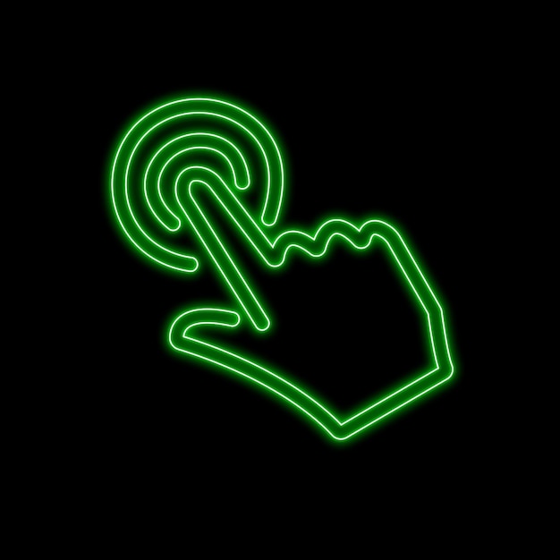 Vector thiết kế mũi tên và con trỏ máy tính kiểu neon