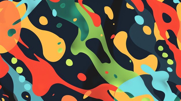 Vibrant and Colorful Abstract Background with Paint Splats and Splashes