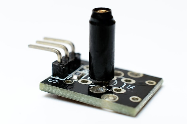 vibration sensor electronic component module on a white background.