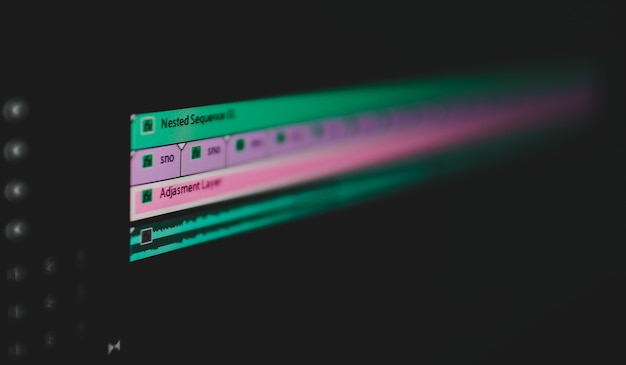 Video Editing Close up
