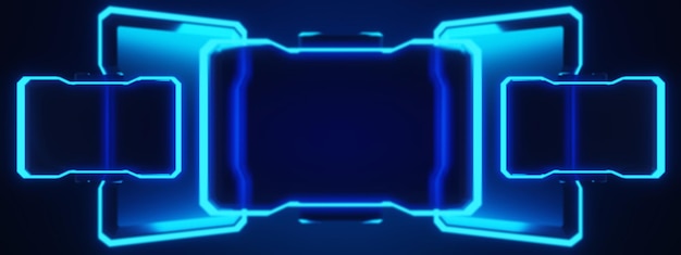 Video game nền trừu tượng về esports scifi gaming cyberpunk vr mô phỏng thực tế ảo và bối cảnh metaverse bệ đỡ sân khấu kết xuất hình ảnh 3D phòng phát sáng neon tương lai