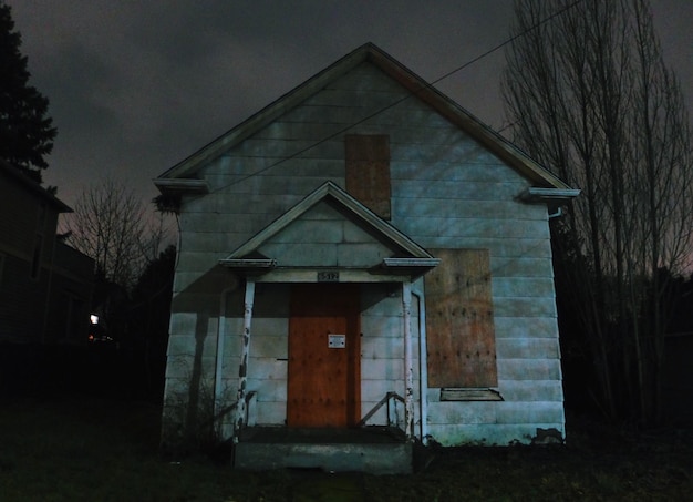 view of abandoned house