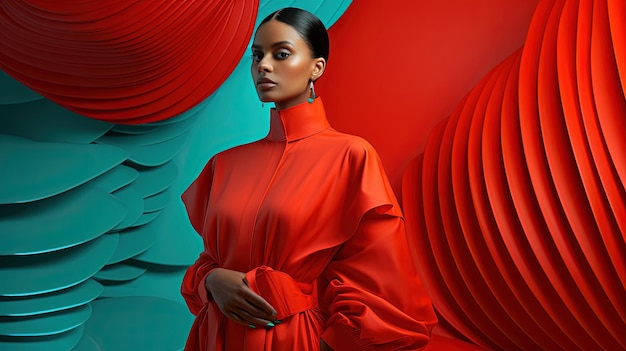 virtual fashion digital clothing sustainable style solid color background