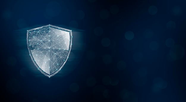 Virtual shield from the network cyber security concept