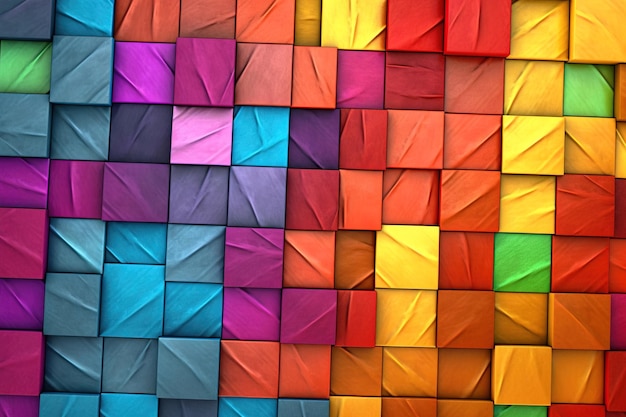 Volumetric abstract texture or wallpaper with the colors of the LGBTQ flag Rainbow Pride Inclusive Gay lesbian transgender Multicolor