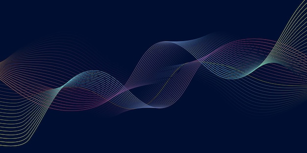 wave dot line black abstract flow background digital green data dynamic particles curve