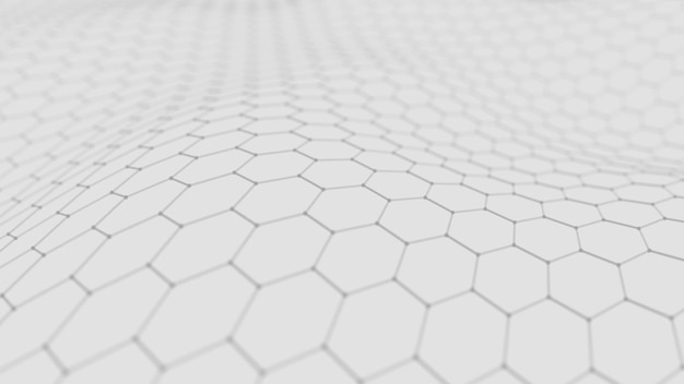 wave white background abstract white futuristic background wave with connecting dots and lines on white background wave of particles 3d rendering