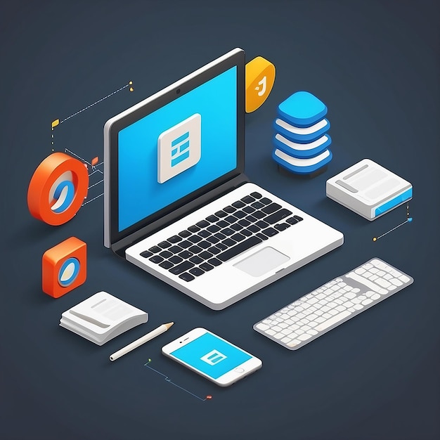 web development concept website coding web page 3d vector icon cartoon minimal style