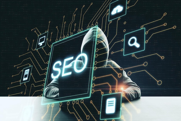 Web safety and cyberspace concept