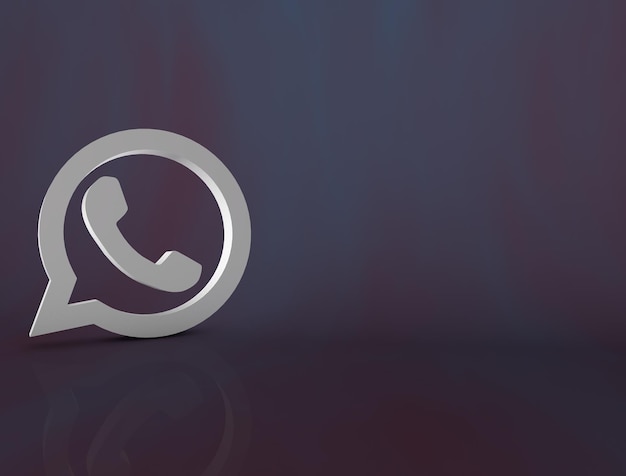 Whats app logo image 3d rendering 3d render images