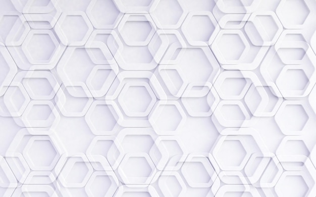 white design pattern hexagons and grid surface