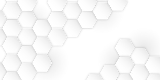 white hexagons pattern abstract background wallpaper