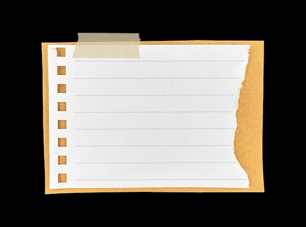 White amp Orange Textured Ripped Paper With Tape
