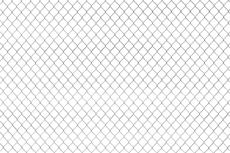 Photo wired fence pattern on a white background