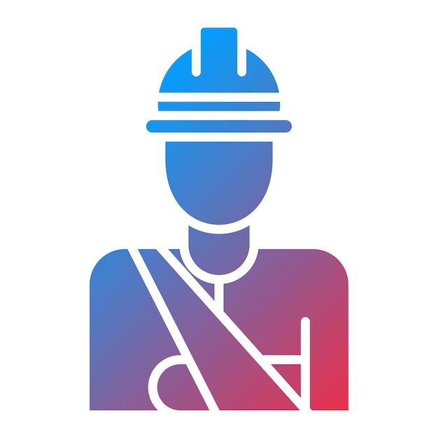 work injury icon vector image can be used for factory