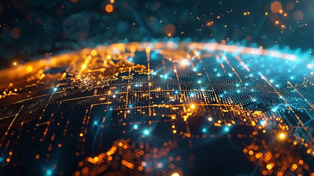world futuristic high tech corporate business technology background