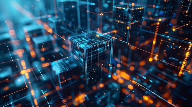 world futuristic high tech corporate business technology background